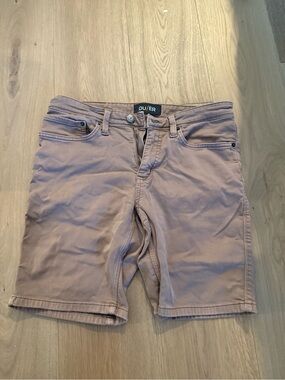 Du/er Men's-Inspired Women's Stretch Shorts in Mauve Taupe